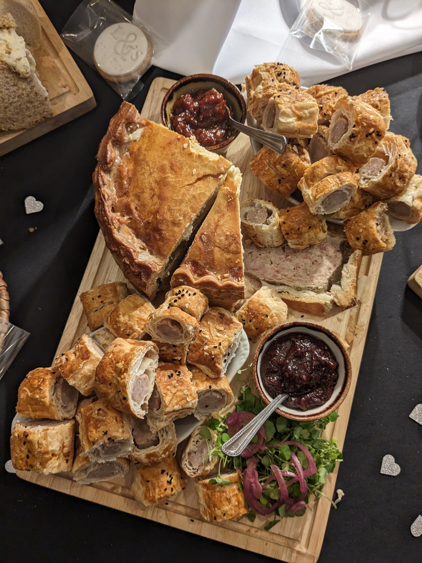 A freshly prepared buffet platter